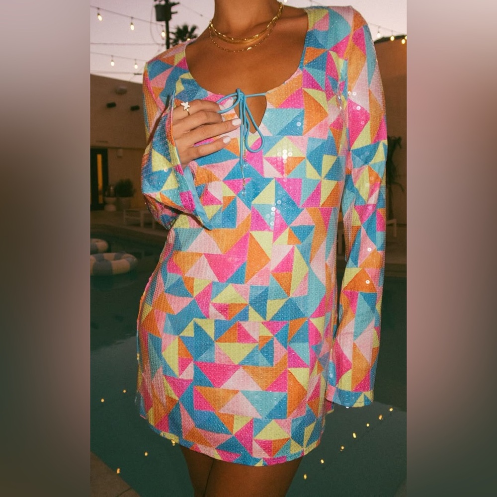 Show Me Your Mumu Geometric Pattern Dress - NEW WITH TAGS!